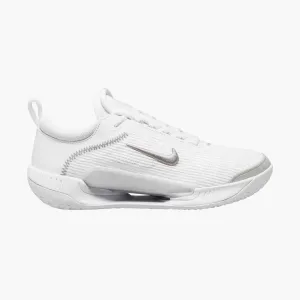 Asics Lightweight Stability Running Shoes Nike Women's Zoom Court NXT Tennis Shoes in White/Metallic Silver-Grey Fog
