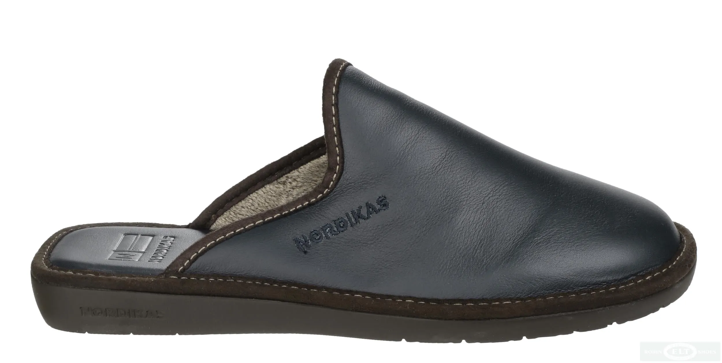 Thick Slippers Nordikas Neil 131 Mens Leather Mule Slipper