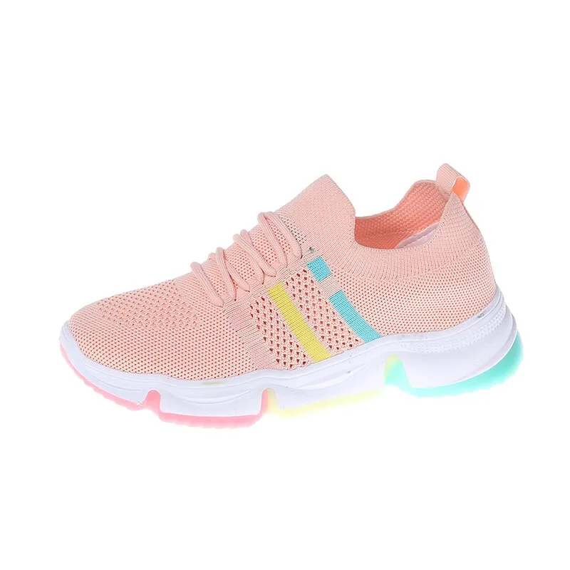 Obsteqar Women Casual Shoes Fashion Breathable Ecco Slip On Casual Shoes