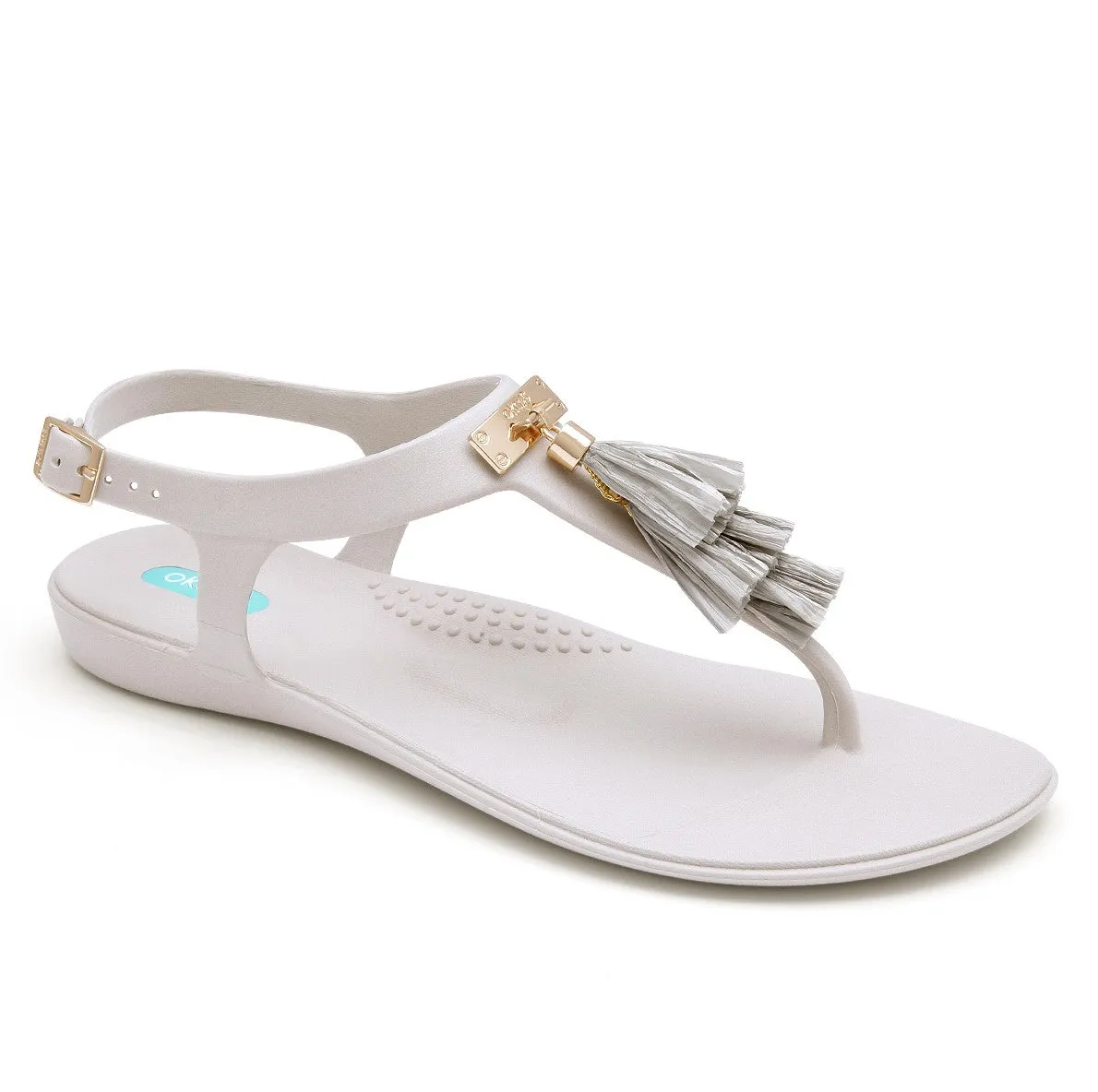 Oka-B Fiesta Women's Slide Sandal with a fun and flirty tassel Best Waterproof Kitchen Shoes