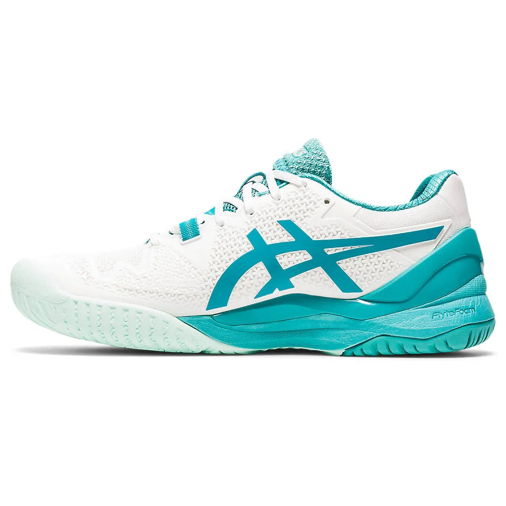 Asics Gel Resolution 8 Lagoon Womens Tennis Shoes Best Asics Trail Running Shoe