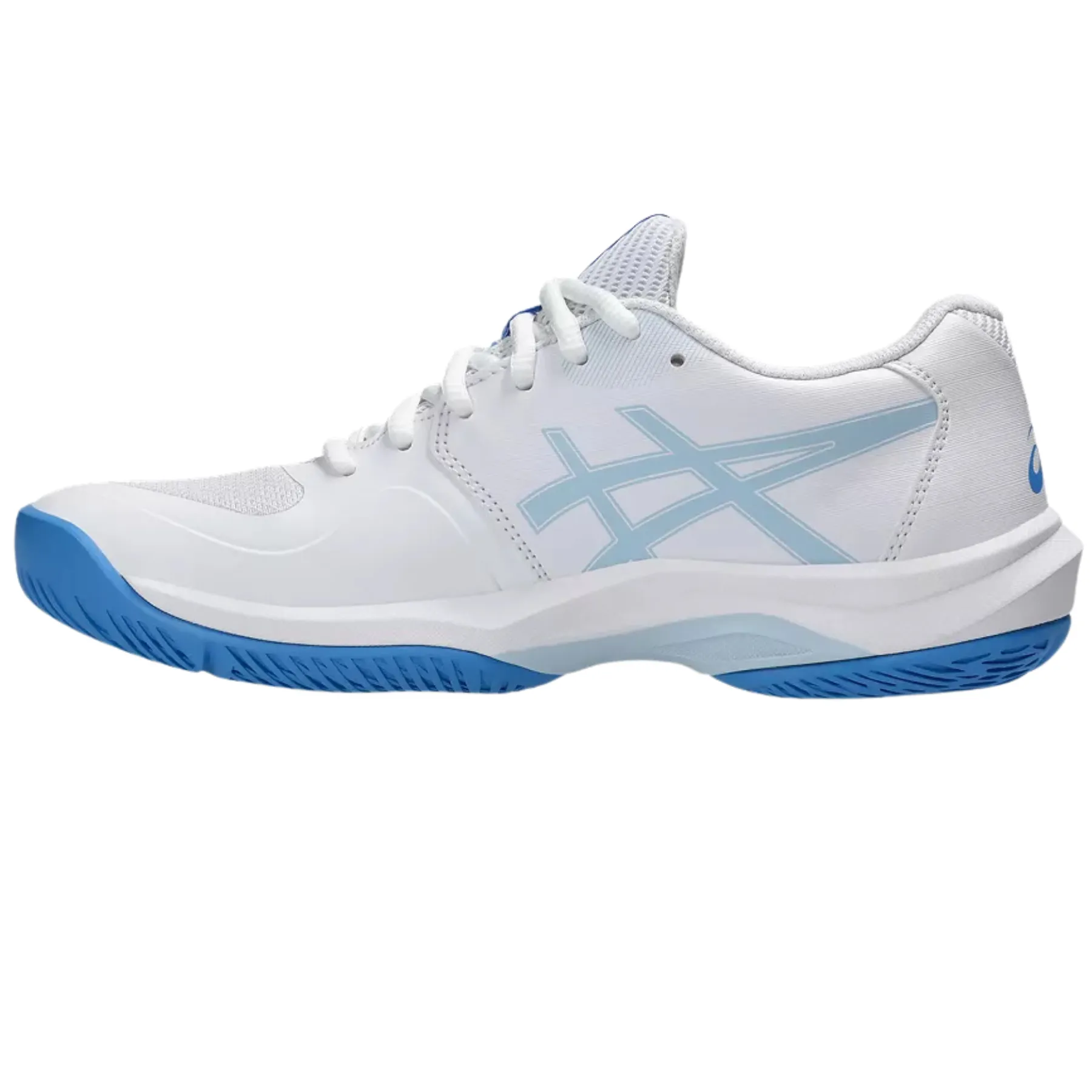 Asics Game FF Womens Shoes - White/Blue Coast Asics Conviction X Cross-trainer Shoe