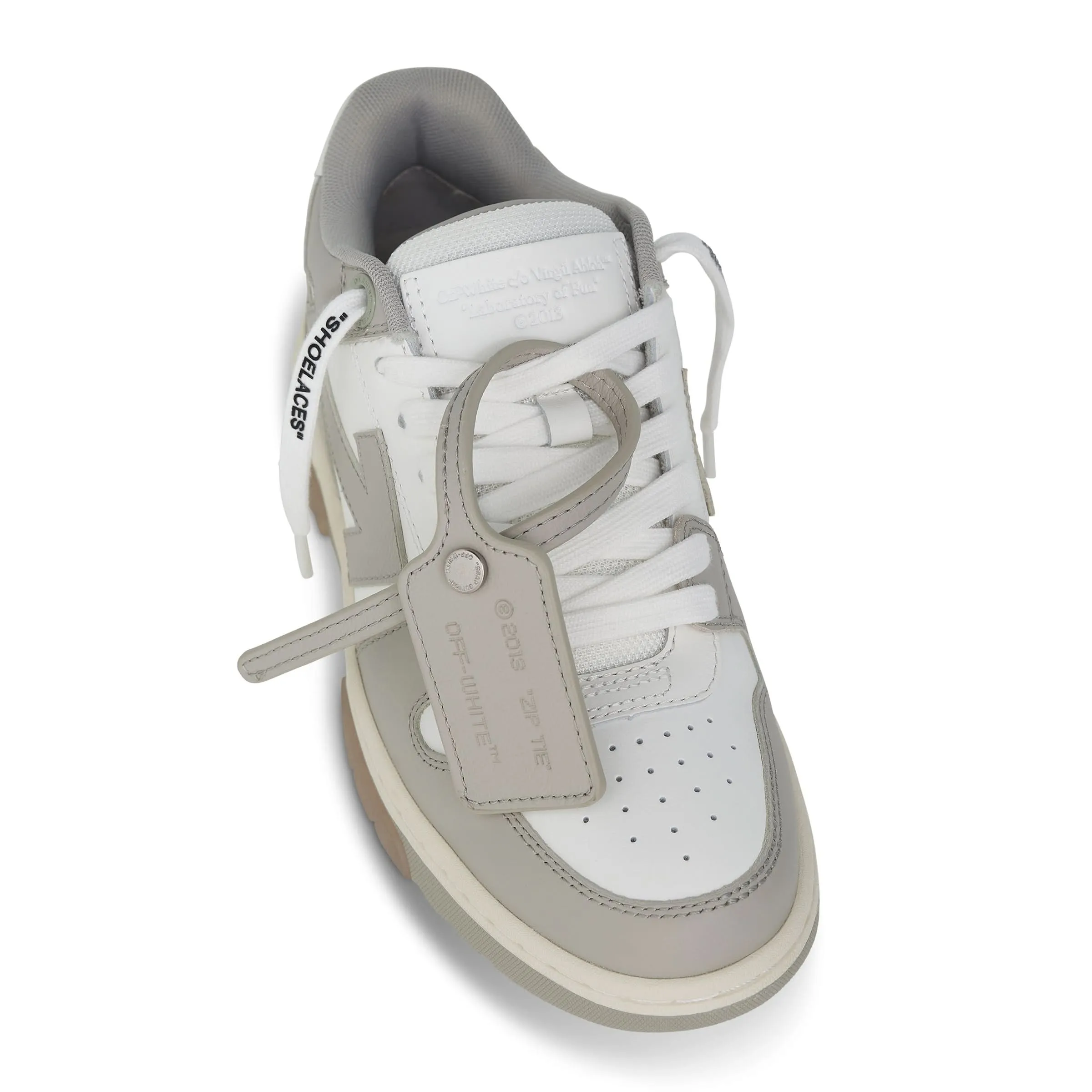 Best Boat Sneakers Out Of Office Calf Leather Sneakers in White/Dark Beige