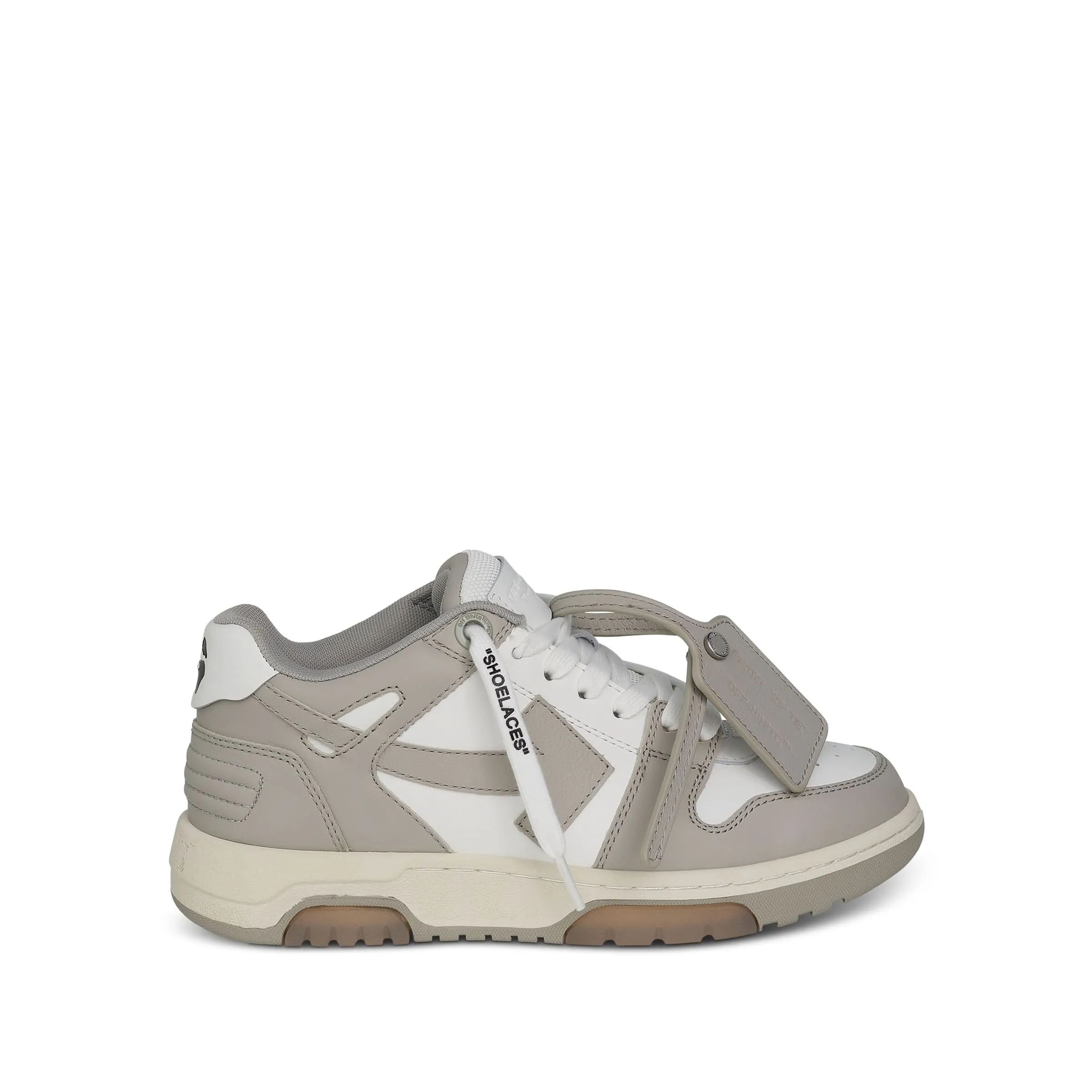Out Of Office Calf Leather Sneakers in White/Dark Beige Difference Between Sneakers And Tennis Shoes