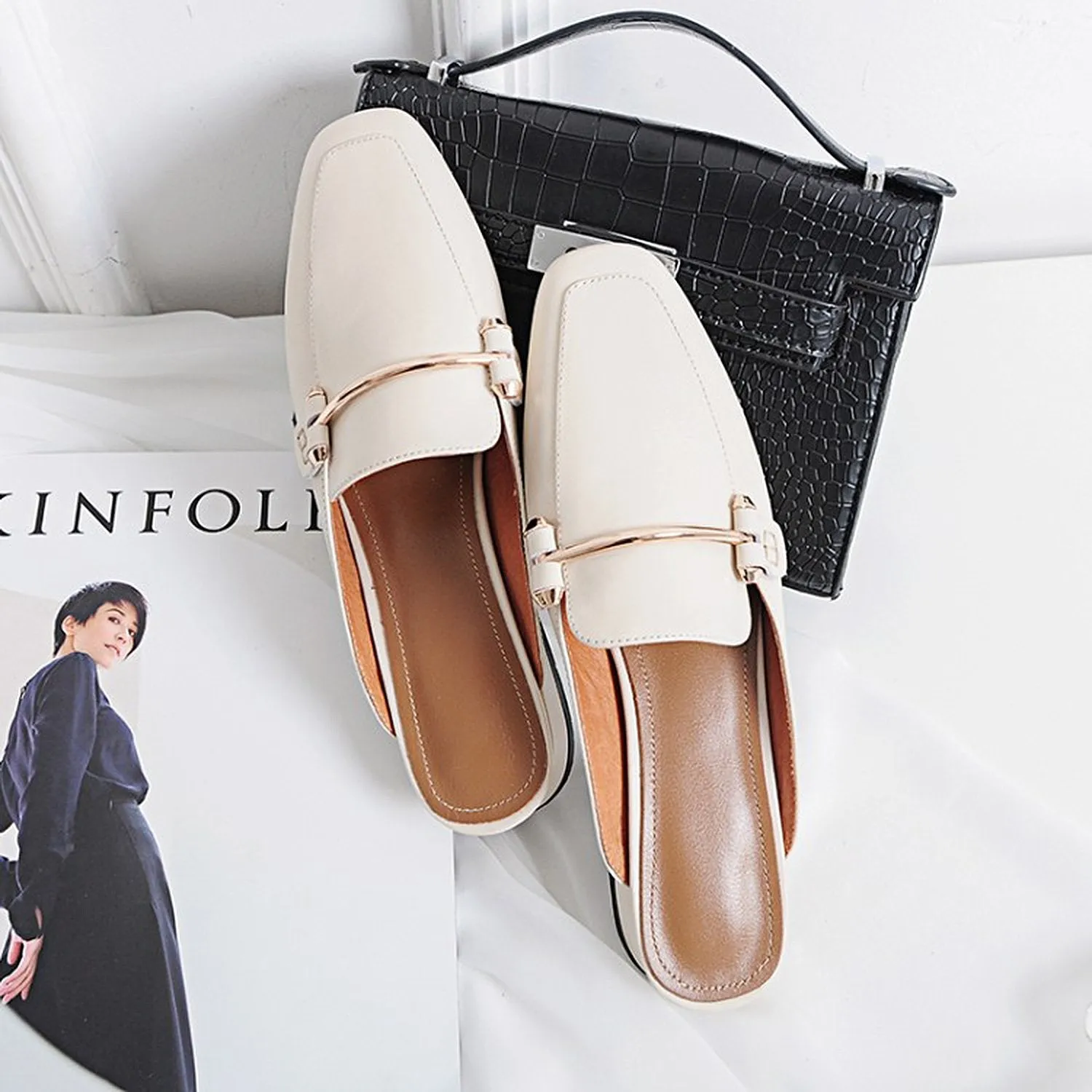 Famous Footwear Casual Shoes Women Casual Low Heel Mules Shoes