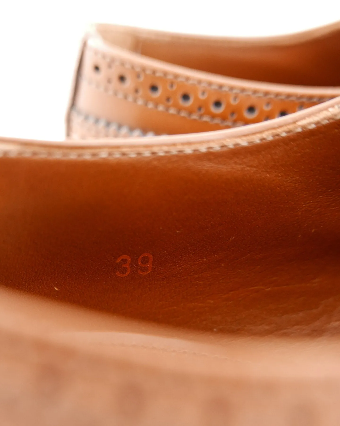 Prada Leather Wingtip Platform Shoes 70s Flat Shoes