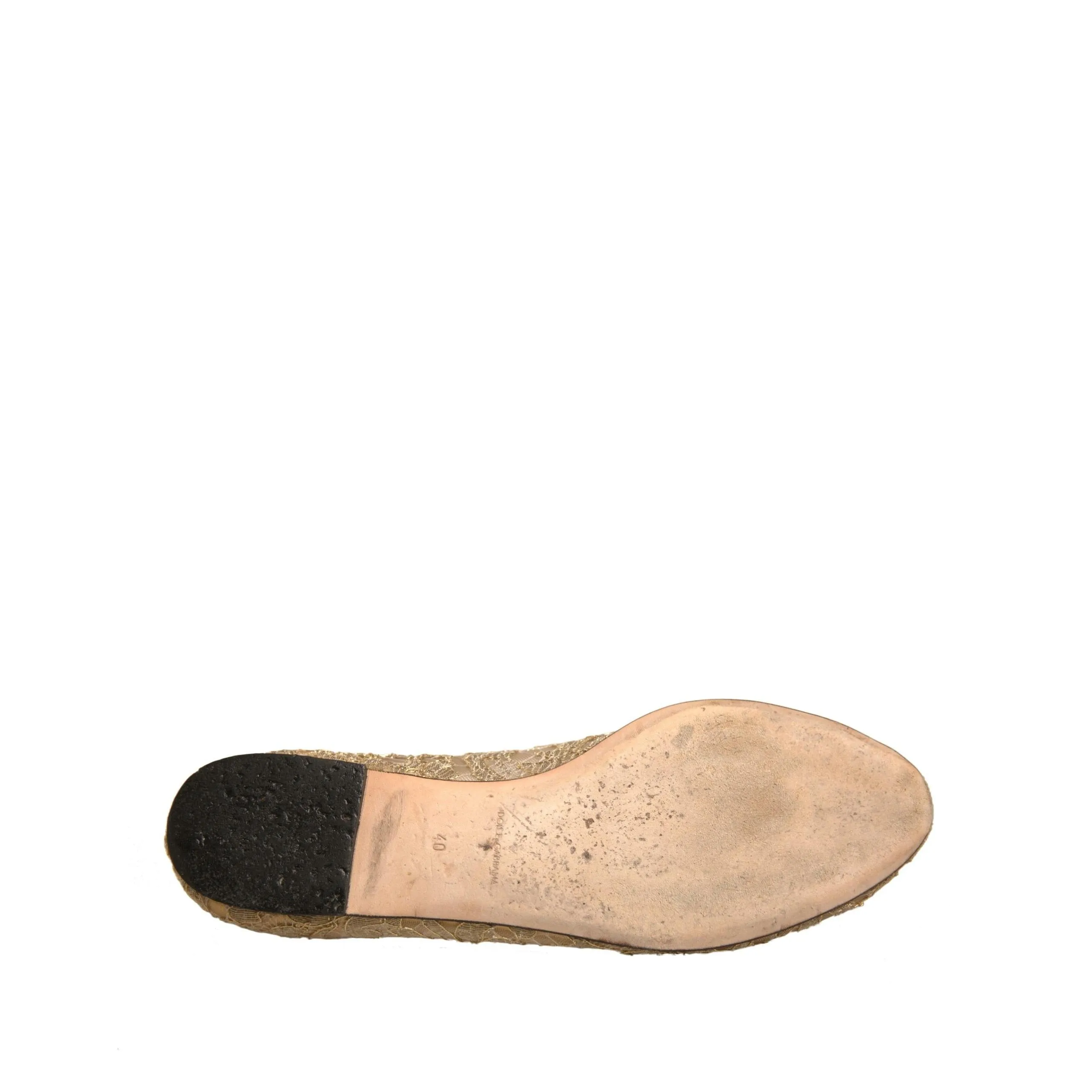 Dolce & Gabbana Gold Crystal Loafer Lace Ballet Flats Shoes Feet Hurt When Wearing Flat Shoes