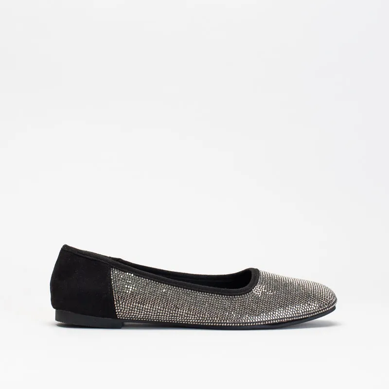 Unreal Women Diamante Pump _ 150837 La Flats Shoes