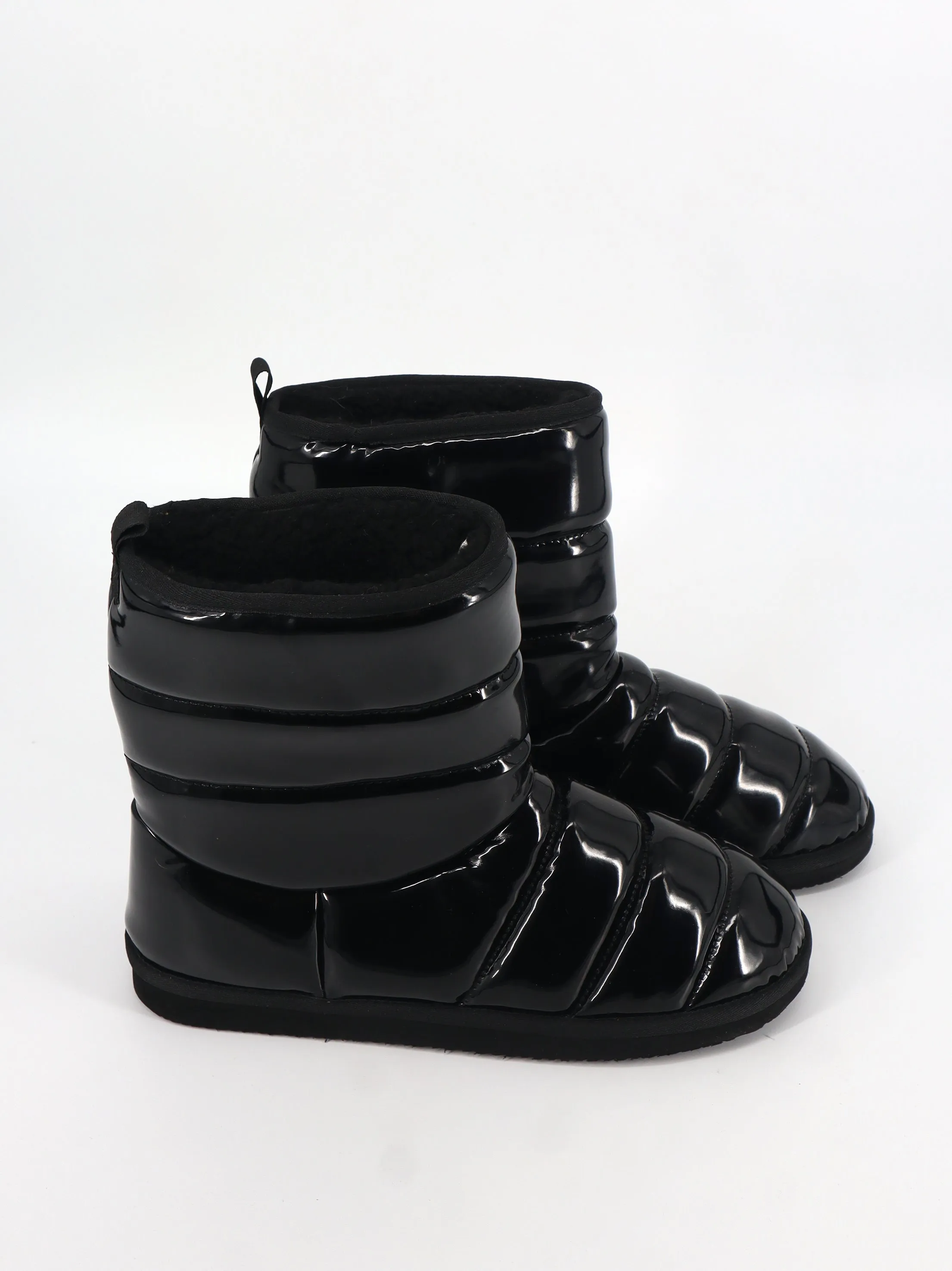 Casual Shoes Size 15 Men's Plain Faux Leather Ankle Boots,Black