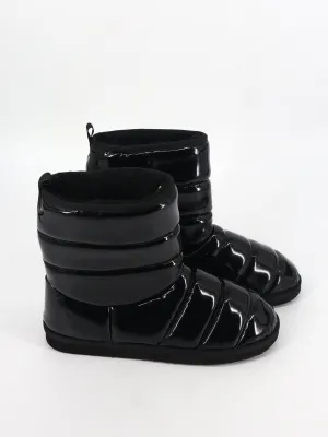 4e Casual Shoes Men's Plain Faux Leather Ankle Boots,Black