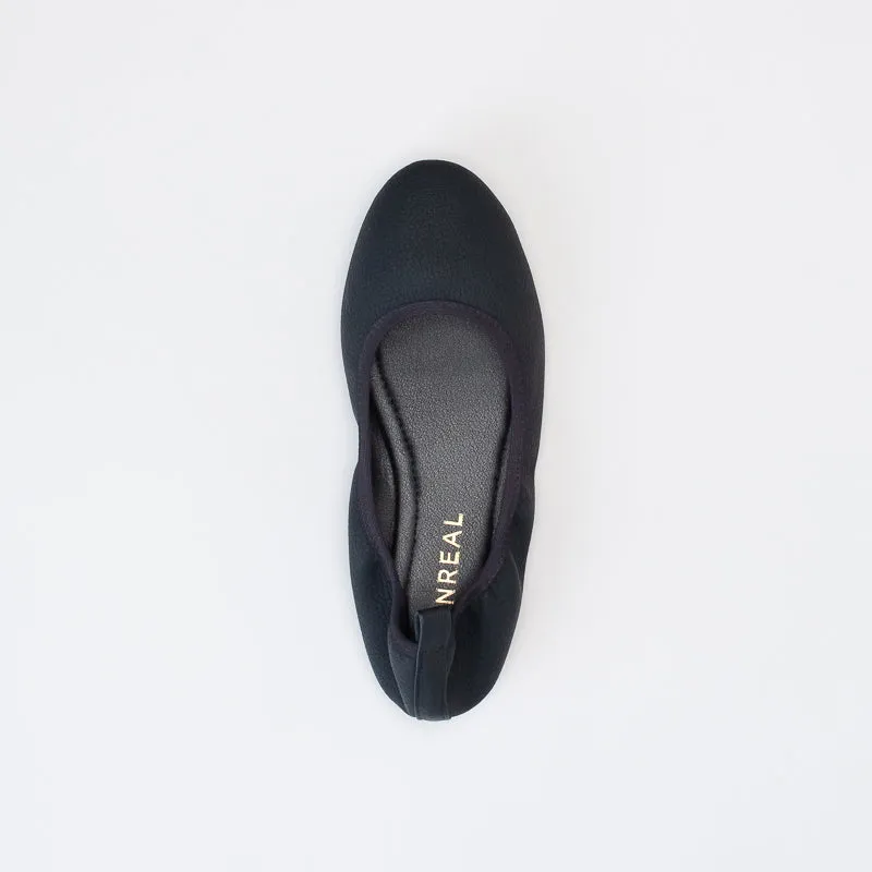 Flat Shoe Insoles Unreal Women Square Toe Scrunch Pump _ 150836