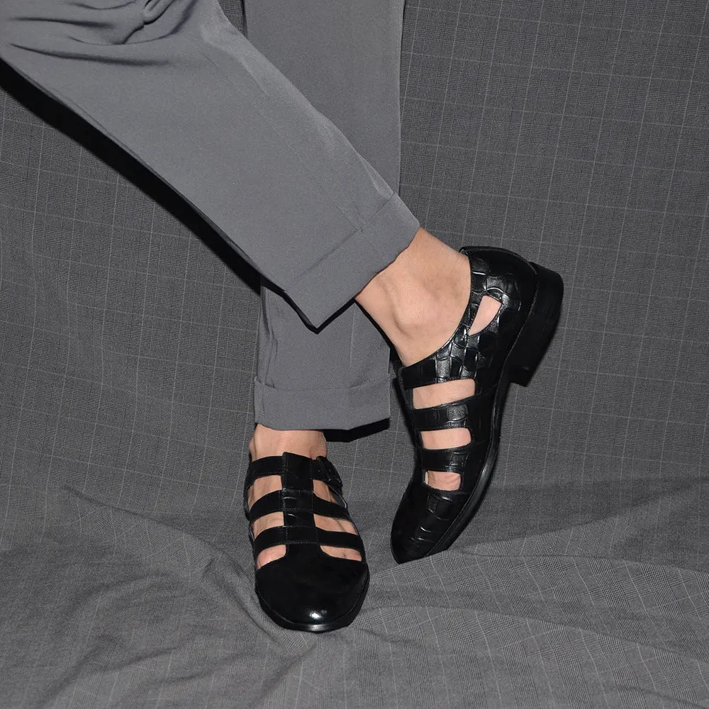 Creston Moseco Casual Shoes Croctex Veltique Buckled Lace-ups