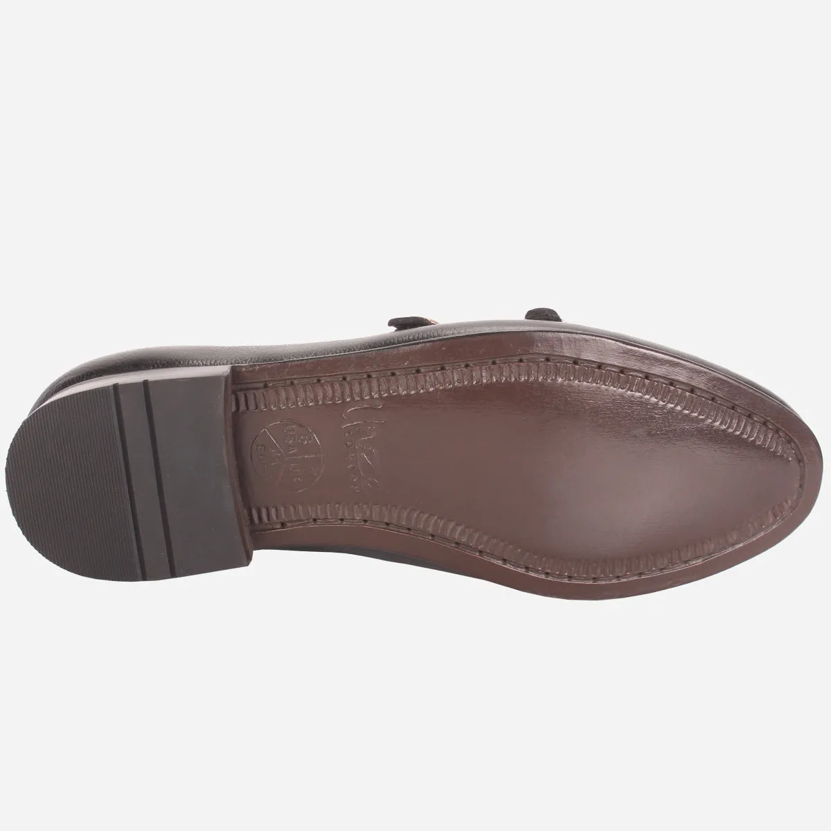 Mens "CARLOS" Leather Monk Straps Formal Shoes Styles Of Flat Shoes