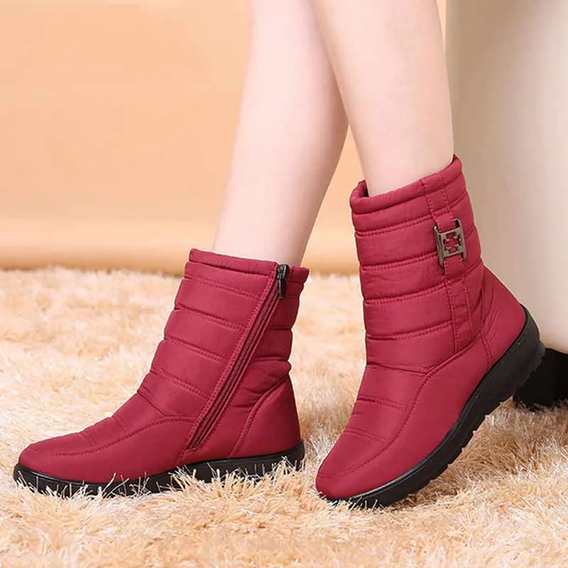 Slip Waterproof Shoes Plus size snow boots women winter boots plus fur keep warm non slip women boots 2018 waterproof casual women shoes