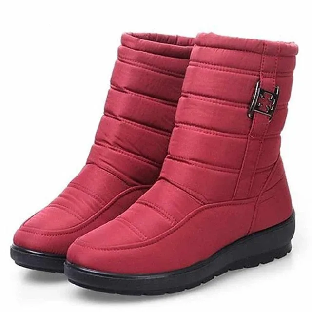 Plus size snow boots women winter boots plus fur keep warm non slip women boots 2018 waterproof casual women shoes Upper Shoes Waterproof