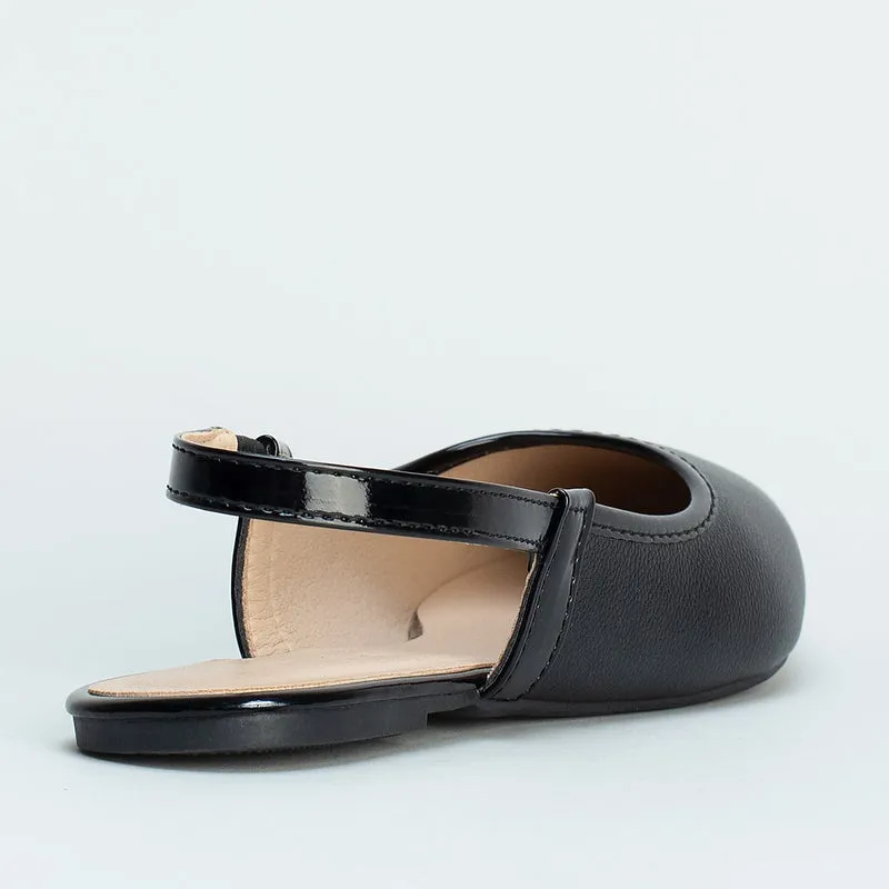 Pointy Sling Back _ 161296 Flat Baluster Shoe