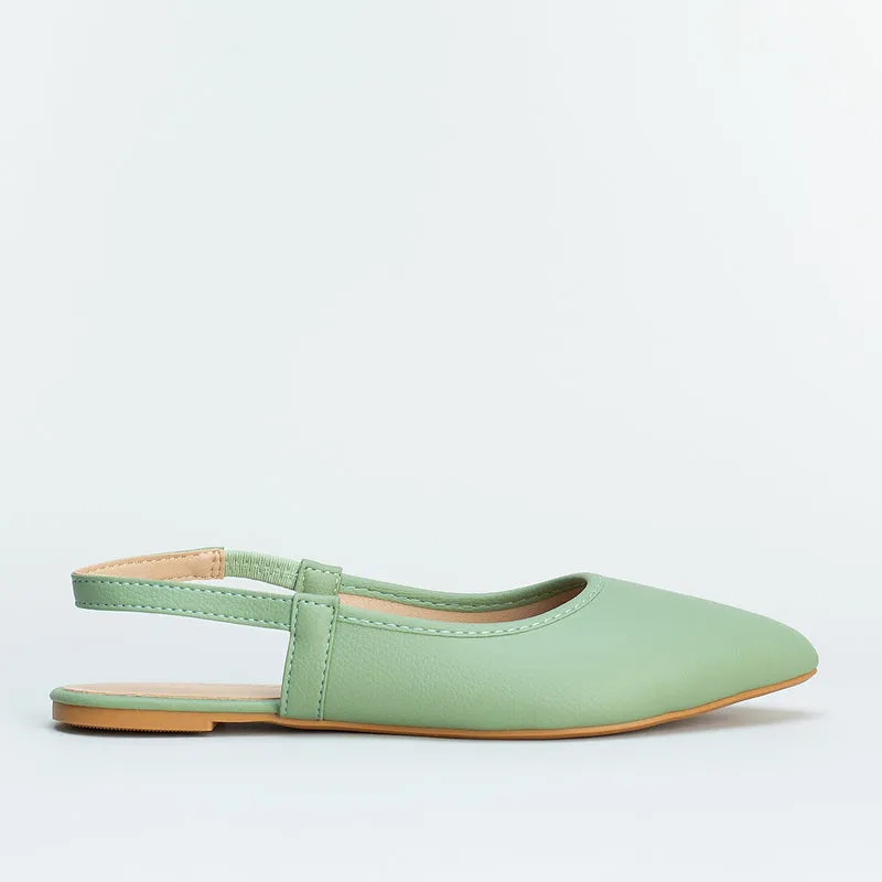 Hill Flat Shoes Pointy Sling Back _ 161297