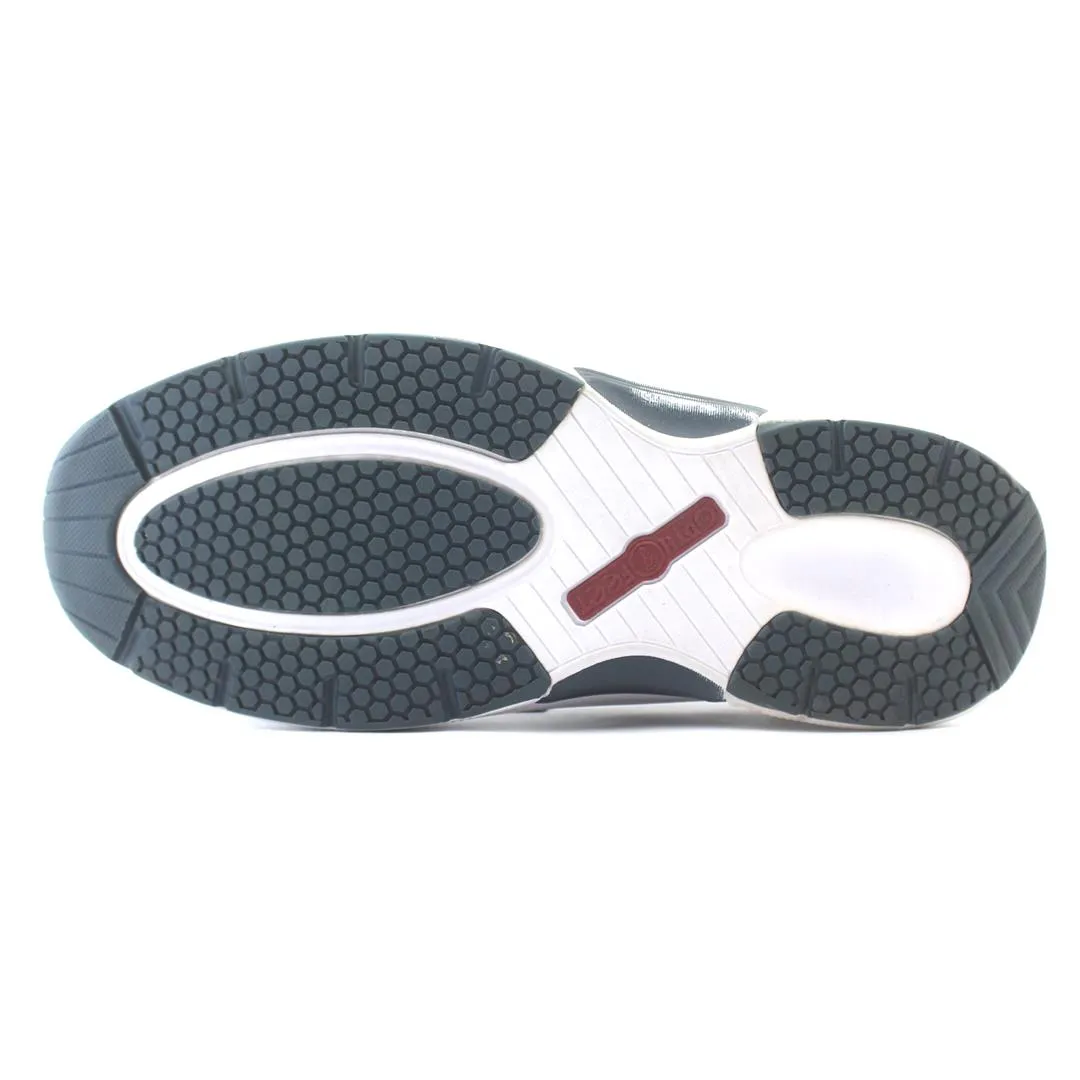 Elon Leather Smart Series Dress Casual Oxford Shoe Orthofeet Men Sprint Tie-Less - Gray (EX)