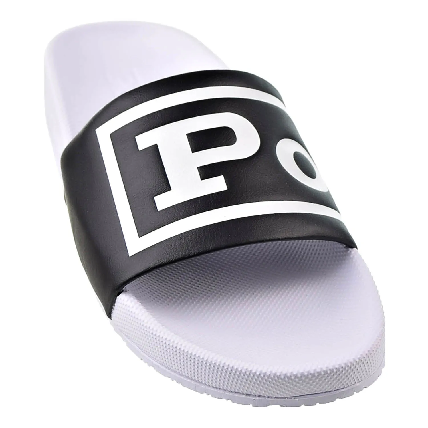 Slippers Australia Polo Ralph Lauren Cayson Logo Men's Slides White-Black