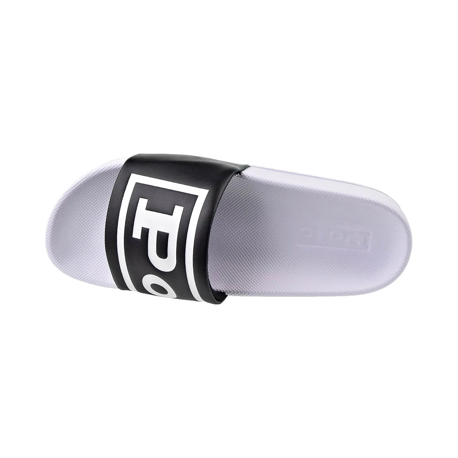 Polo Ralph Lauren Cayson Logo Men's Slides White-Black Crochet Slippers Adults