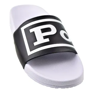 Polo Ralph Lauren Cayson Logo Men's Slides White-Black Snakeskin Slides