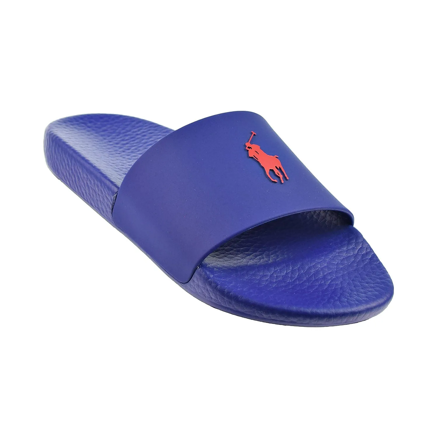 Striped Slippers Polo Ralph Lauren Signature Pony Men's Slides Royal/Red