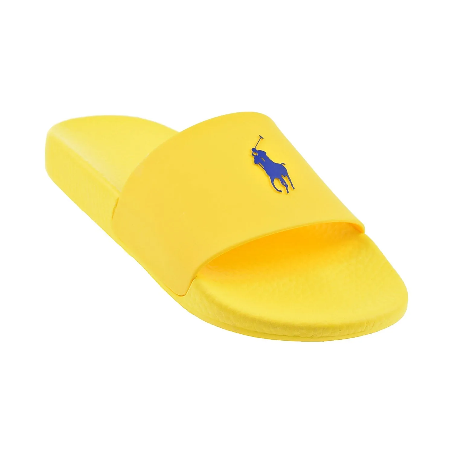 Faux Fur Slide Slippers Polo Ralph Lauren Signature Pony Men's Slides Yellowfin-Heritage Royal