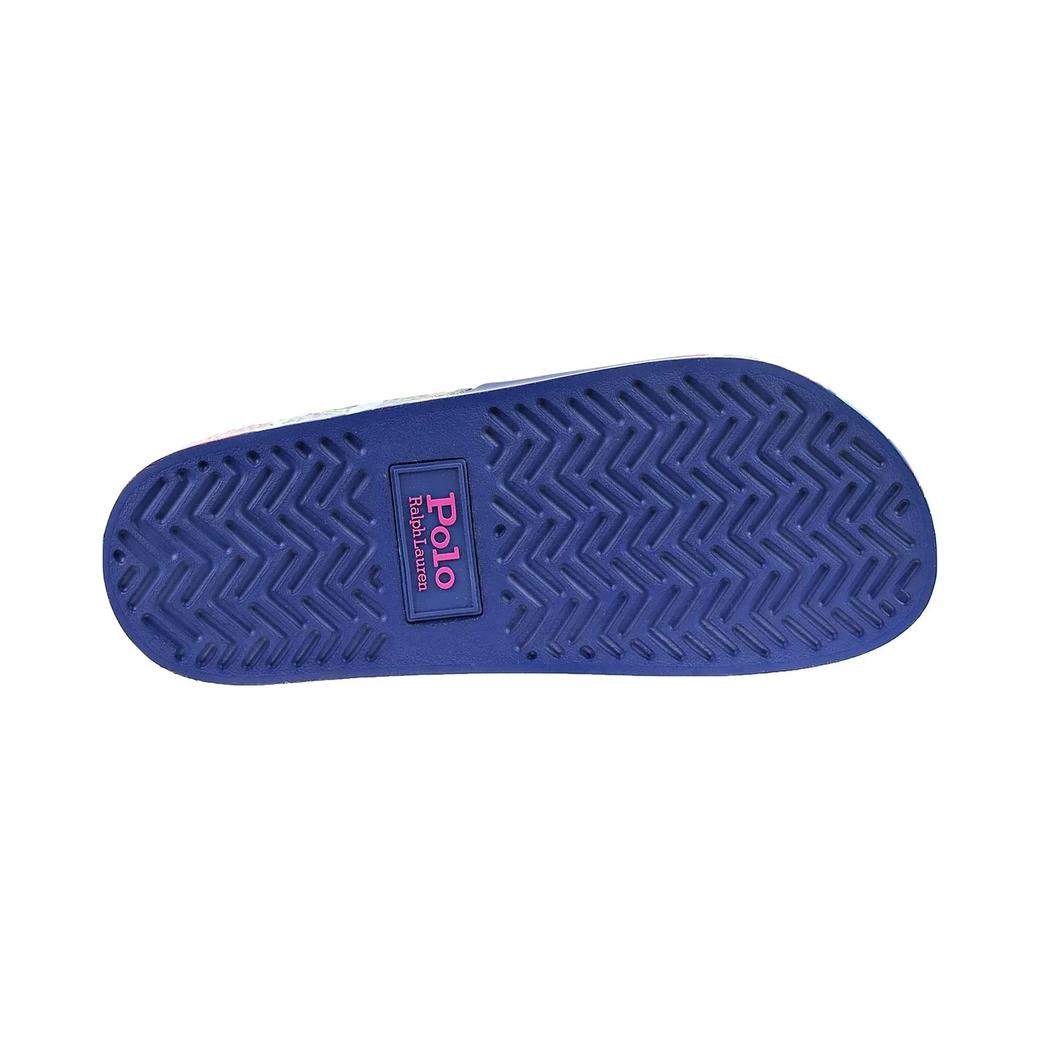 Monster House Slippers Polo Ralph Lauren TPU EVA "Floral Print" Men's Slides Navy