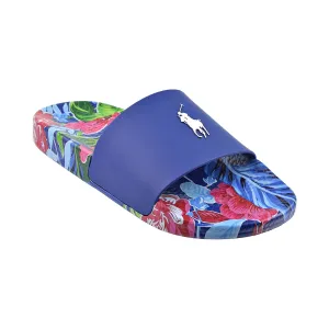 Revitalign Slippers Polo Ralph Lauren TPU EVA "Floral Print" Men's Slides Navy