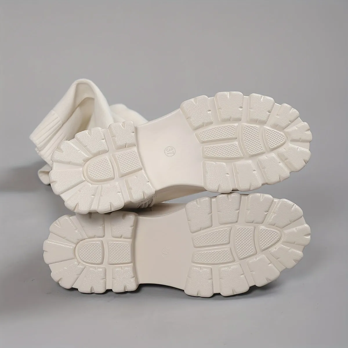 Sports And Casual Shoes Trendy Platform Knee Knitted Slim Boots