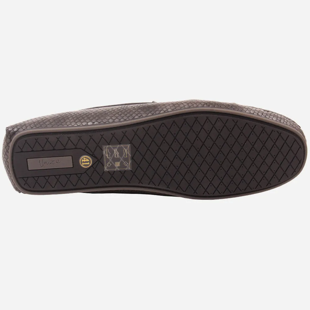 Open Toe Flat Shoes Men "JAY" Slip On Moccasins