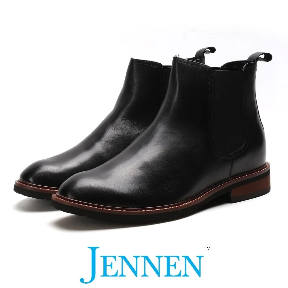 Mr. Tognetti Black | 7cm Height Increasing Elevator Boots Cowboy Boots Spurs