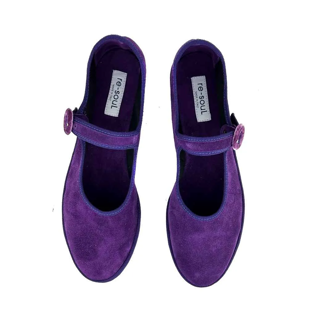 Evening Flat Shoes Friulana Mary Jane - Amethyst