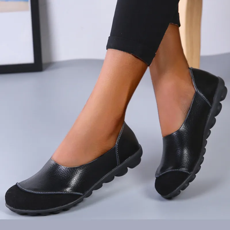 Flat Round Shoes Belifi Casual Flat Bottom Comfortable Women Shoes