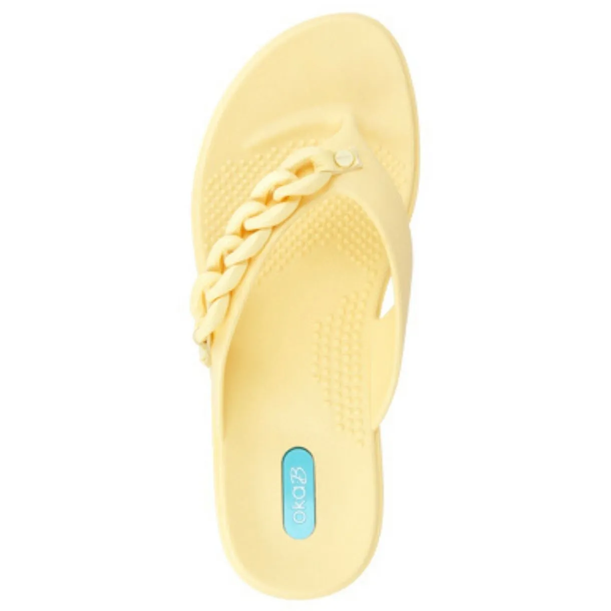 Oka-B Ginger Women's Flip Flop with a Stylish Chain Cruiser Waterproof Shoes