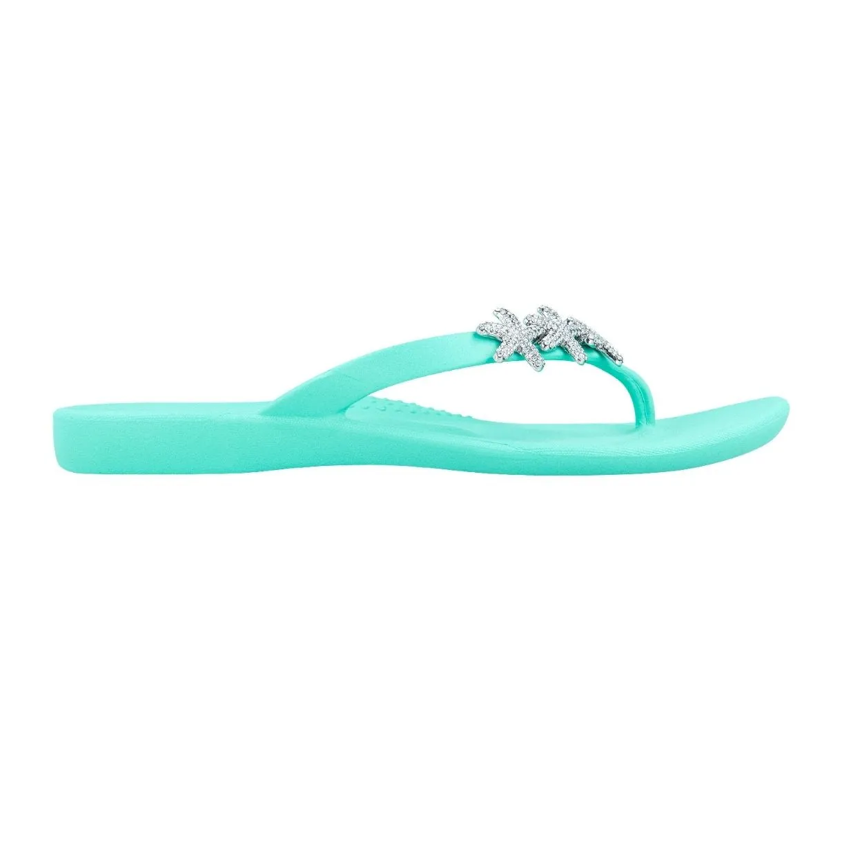 Oka-B Ryann Women's Flip Flop with Glimmering Strand of Starfish Walking Best Waterproof Shoes