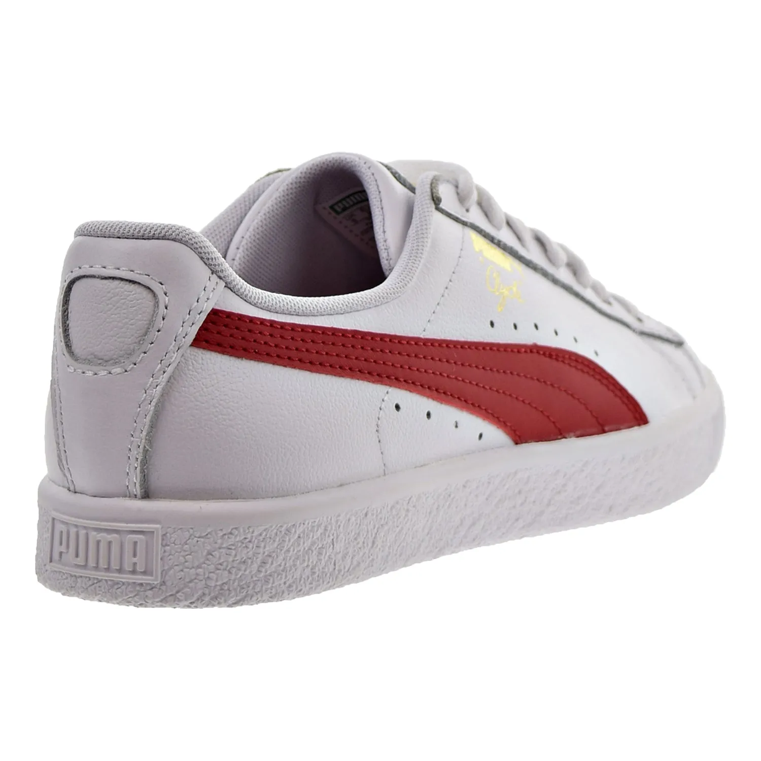 Puma Clyde Core L Foil Jr Big Kid's Shoes Puma White/Barbados Cherry Asics Jolt 4 Running Shoe