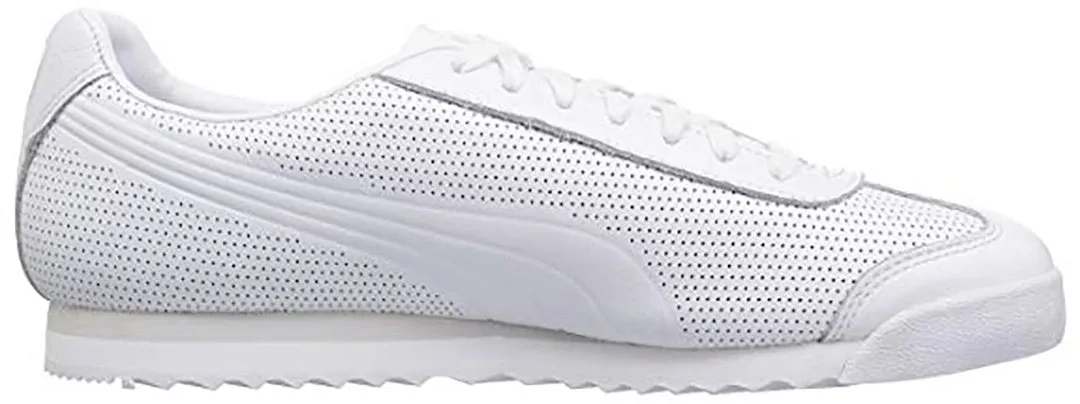 Puma Mens Roma DLX Perf Casual Sneakers 365440-01 White/White Asics Running Shoes Underpronation
