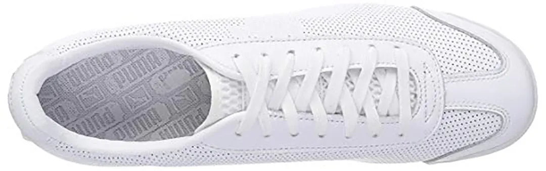 Puma Mens Roma DLX Perf Casual Sneakers 365440-01 White/White Original Asics Shoes Price