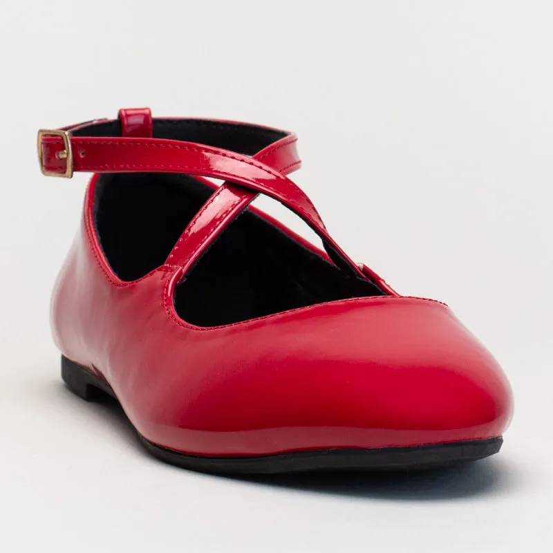 Running Shoe Inserts For Flat Feet PUMP WITH CROSS OVER STRAPS