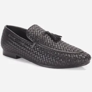 Low Bar Squat Flat Shoes Men "SUAXE" Leather Trim Detailing Dress Slip-On Oxfords