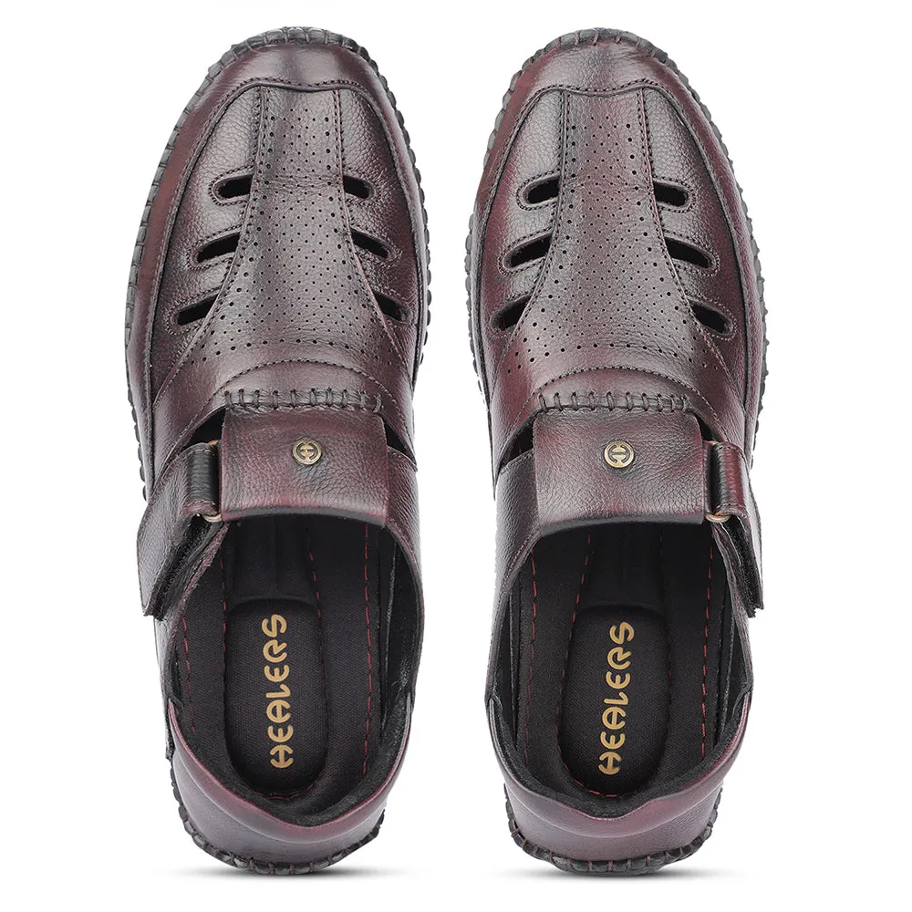 Healers Brown Casual Buckle Sandal For Men JPL-205 By Liberty Sandals Grande Resort