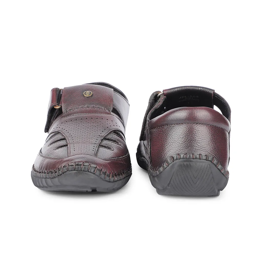 Sandals To Wear With Maxi Dress Healers Brown Casual Buckle Sandal For Men JPL-205 By Liberty