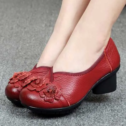 Comfortable Casual Leather SOCOFY Women Casual Shoes In Leather