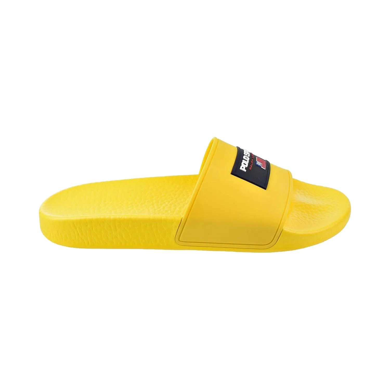 Warm Fuzzy Slippers Polo Ralph Lauren Sport Men's Slides Canary Yellow