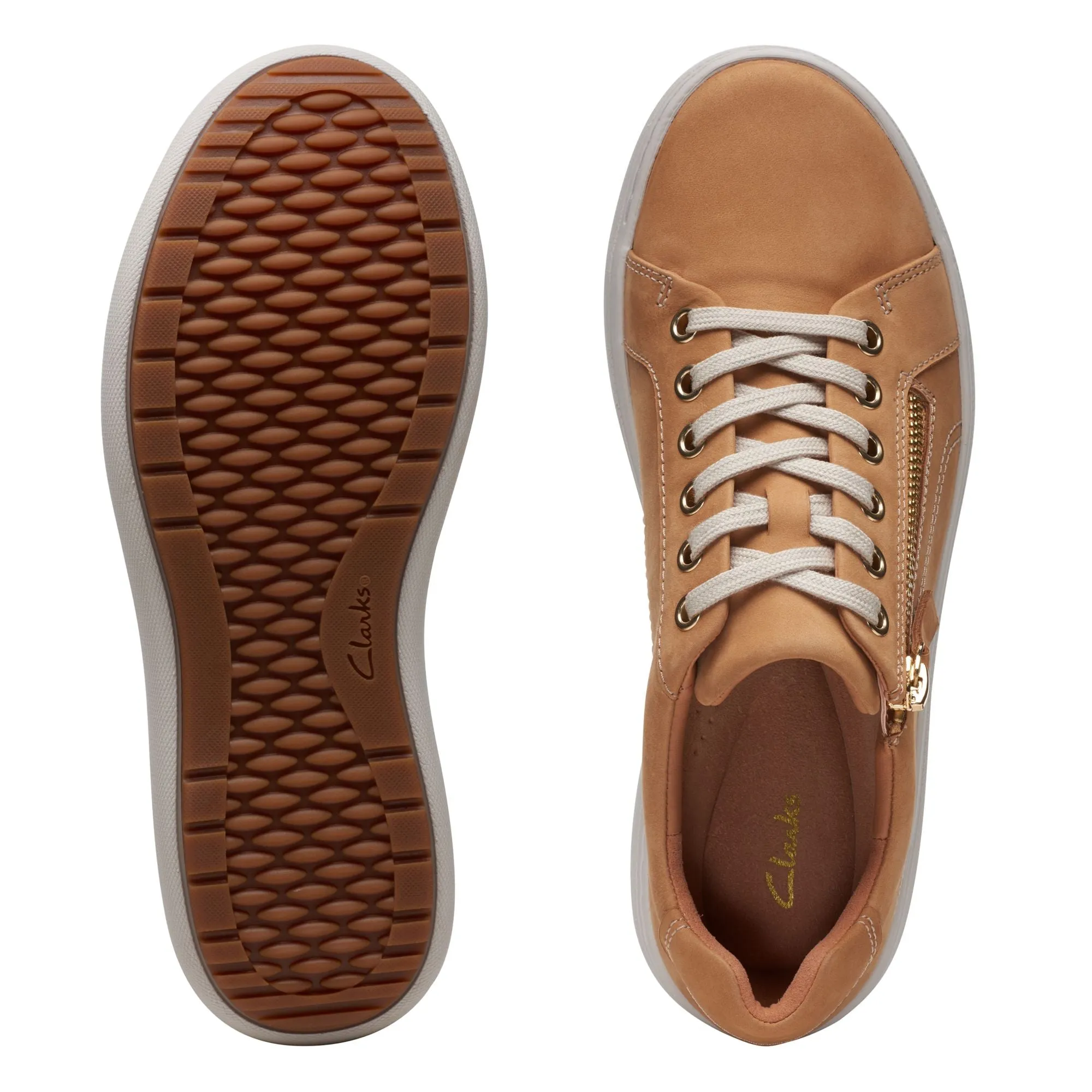 Casual Winter Shoe Clarks Nalle Lace Camel 71018