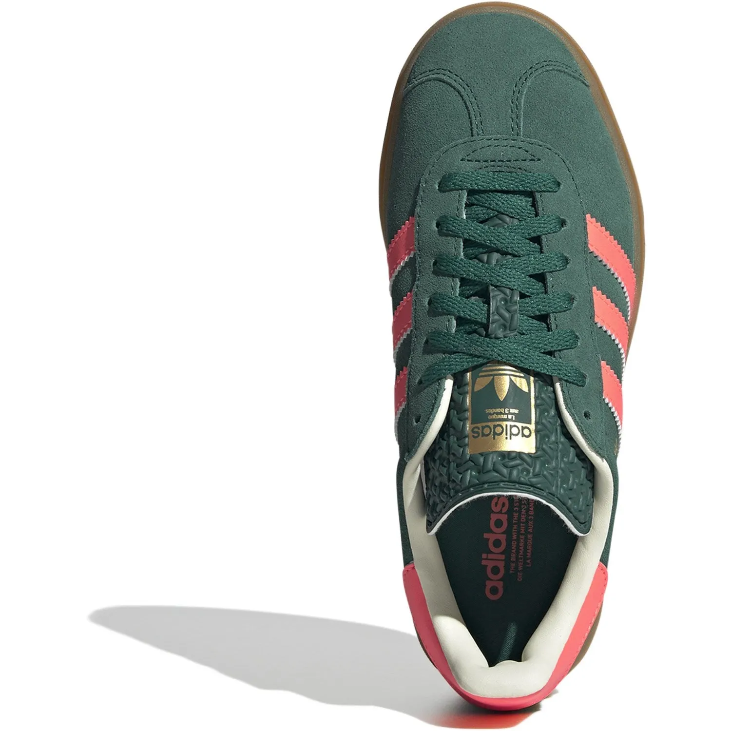 Customized Adidas Shoes adidas Originals Collegiate Green/Signal Coral/Cream White Gazelle Bold J Sneakers