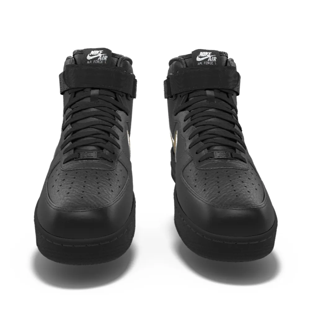 Asics Gel Flux Running Shoe $250 NIB NEW Mens Nike Air Force 1 High Top Black & Gold Custom Leather Shoes