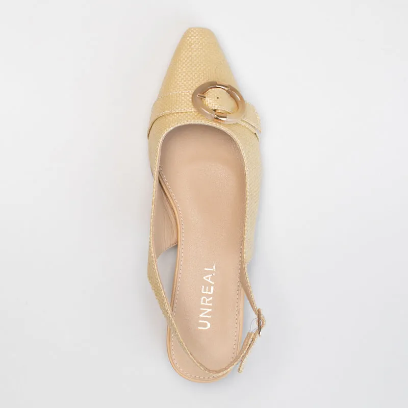 Youth Mtb Flat Shoes RAFIA LOOK FLAT SLING BACK