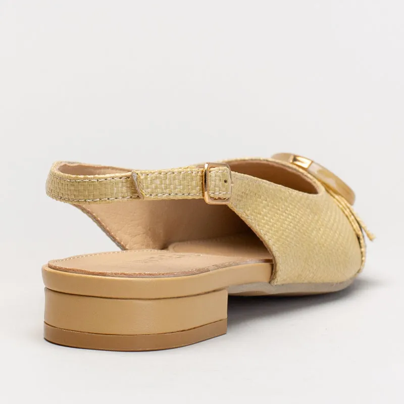 RAFIA LOOK FLAT SLING BACK Flat Shoes To Wear With Jeans
